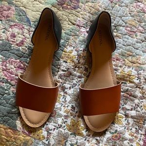 Flat open toe size 8